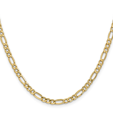 10K Yellow Gold 4.75 mm Figaro Chain Necklace, Polished