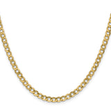 10K Yellow Gold 4.3 mm Curb Chain Necklace, Polished