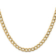 10K Yellow Gold 5.25 mm Curb Chain Necklace, Polished
