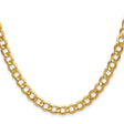 10K Yellow Gold 6.5 mm Curb Chain Necklace, Polished