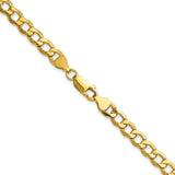10K Yellow Gold 6.5 mm Curb Chain Necklace, Polished alternate angle