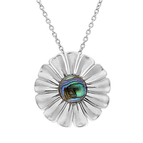 LDS SILVER CRYSTAL ABALONE DOUBLET Charm Pendant in Real 925 Sterling Silver