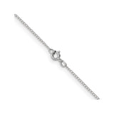 14K White Gold 0.5 mm Polished Chain Necklace, Solid alternate angle