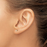 14k Yellow Gold Solitaire Diamond Stud Earrings, Classic Four-Prong Setting