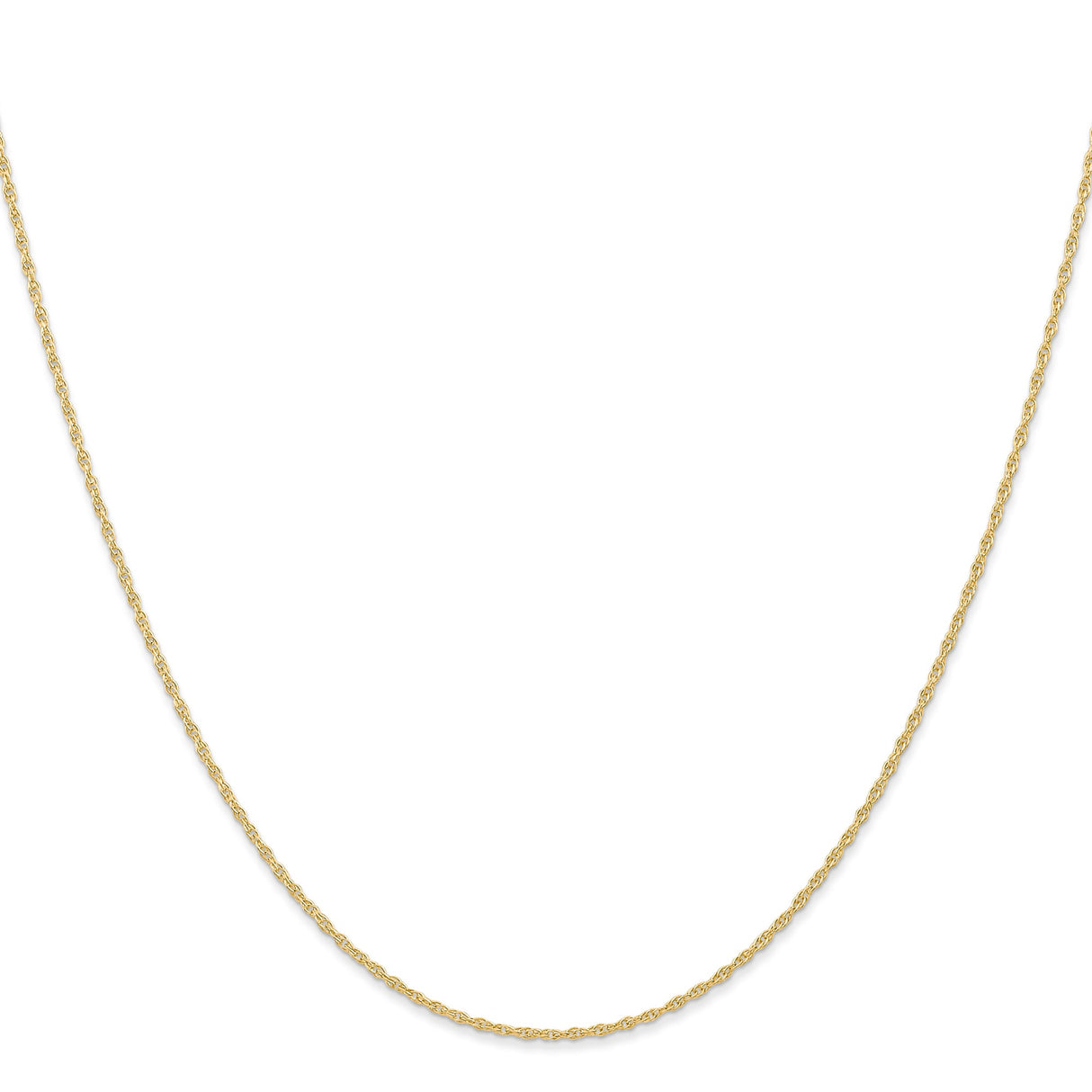 14K Yellow Gold 0.95 mm Polished Chain Necklace, Solid