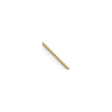 14K Yellow Gold 0.5 mm Box Chain Necklace, Polished detail view