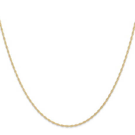 14K Yellow Gold 1.15 mm Polished Chain Necklace, Solid