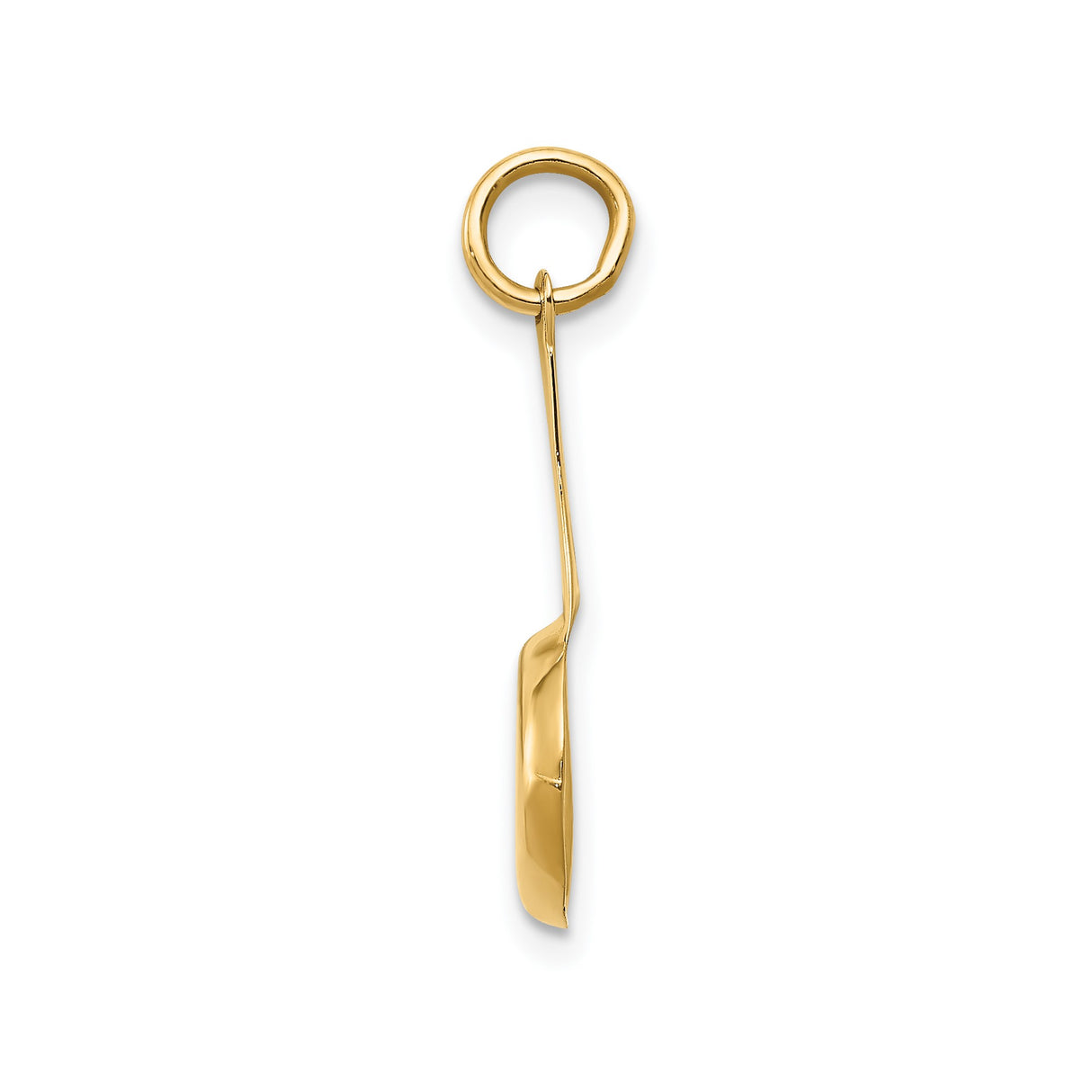 14k Yellow Gold Frying Pan Pendant with Enamel Fried Egg Detail, Novelty Cooking Jewelry