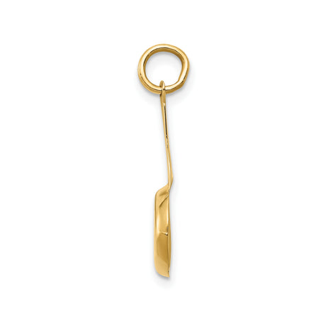14k Yellow Gold Frying Pan Pendant with Enamel Fried Egg Detail, Novelty Cooking Jewelry