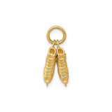 14k Yellow Gold Ice Skate Charm Pendant, 3D Skates Jewelry for Women or Unisex Wear