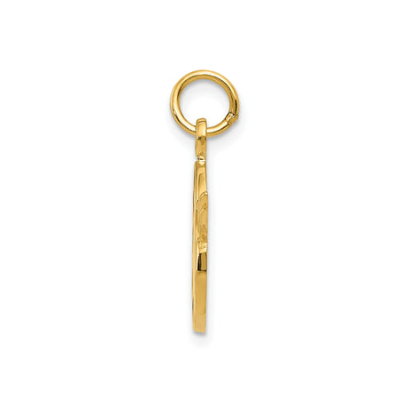 14k Yellow Gold Artist Palette Pendant with Colorful Enamel and Miniature Brushes