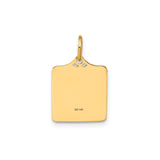 14k Yellow Gold Birth Certificate Pendant with Pink Enamel, Customizable Newborn Keepsake Charm