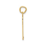 14k Yellow Gold Birth Certificate Charm Pendant with Blue Enamel Heart Detail