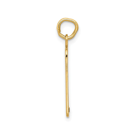 14k Yellow Gold Birth Certificate Charm Pendant with Blue Enamel Heart Detail
