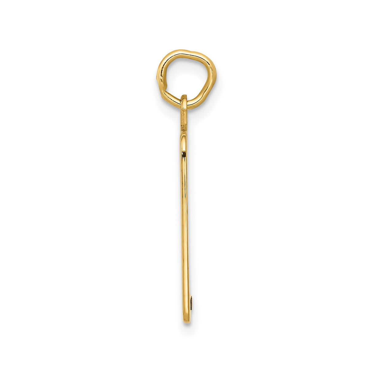 14k Yellow Gold Birth Certificate Pendant with Pink Enamel Bow and Heart Detail