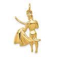 14k Yellow Gold Matador Pendant with Cape and Sword, Traditional Spanish Bullfighter Charm