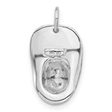 14k White Gold Boxing Glove Pendant, Symbol of Strength and Athletic Discipline for Men