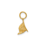 14k Yellow Gold Cowboy Hat Charm Pendant, Western Style Unisex Jewelry