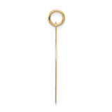 14k Yellow Gold Pendant, Happy Anniversary Heart Design, Engravable Romantic Charm for Women