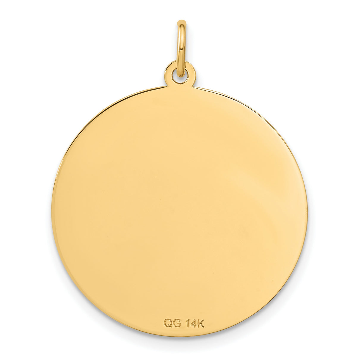 14k Yellow Gold Pendant, Happy Anniversary Heart Design, Engravable Romantic Charm for Women