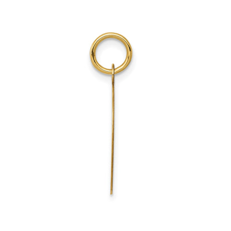 14k Yellow Gold Pendant with Textured Concentric Circles and Open Center