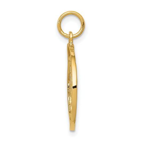 14k Yellow Gold New York Skyline Pendant with Statue of Liberty Charm