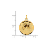 14k Yellow Gold Baby Shoes Pendant on Textured Round Disc, Sentimental Motherhood Charm for Women