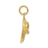 14k Yellow Gold Bear Pendant, Wilderness Animal Charm with Nature and Strength Symbolism