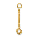14k Yellow Gold Gavel Pendant Charm, Polished Legal Symbol Jewelry for Men or Women
