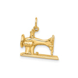14k Yellow Gold Sewing Machine Pendant, Vintage Seamstress Charm for Women