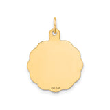 14k Yellow Gold Wrestling Pendant with Athletes in Action, Sports Charm for Men or Women