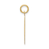 14k Yellow Gold Anniversary Pendant, Textured Circular Happy Anniversary Design Charm