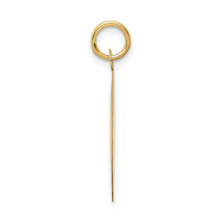 14k Yellow Gold Anniversary Pendant, Textured Circular Happy Anniversary Design Charm