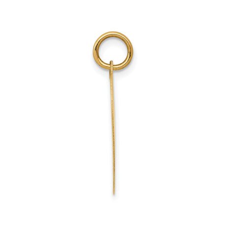 14k Yellow Gold Heart Pendant with Happy Birthday Engraving, Textured Disc Charm