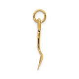 14k Yellow Gold Shovel Pendant Charm, Realistic Spade Gardening Jewelry for Unisex Wear