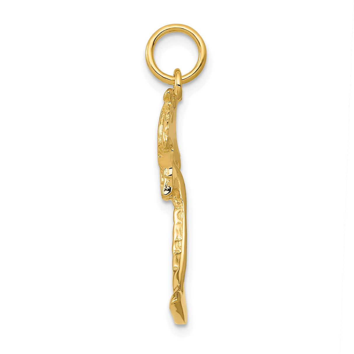 14k Yellow Gold Palm Tree Pendant, Tropical Island Charm, Nature-Inspired Summer Jewelry for Women