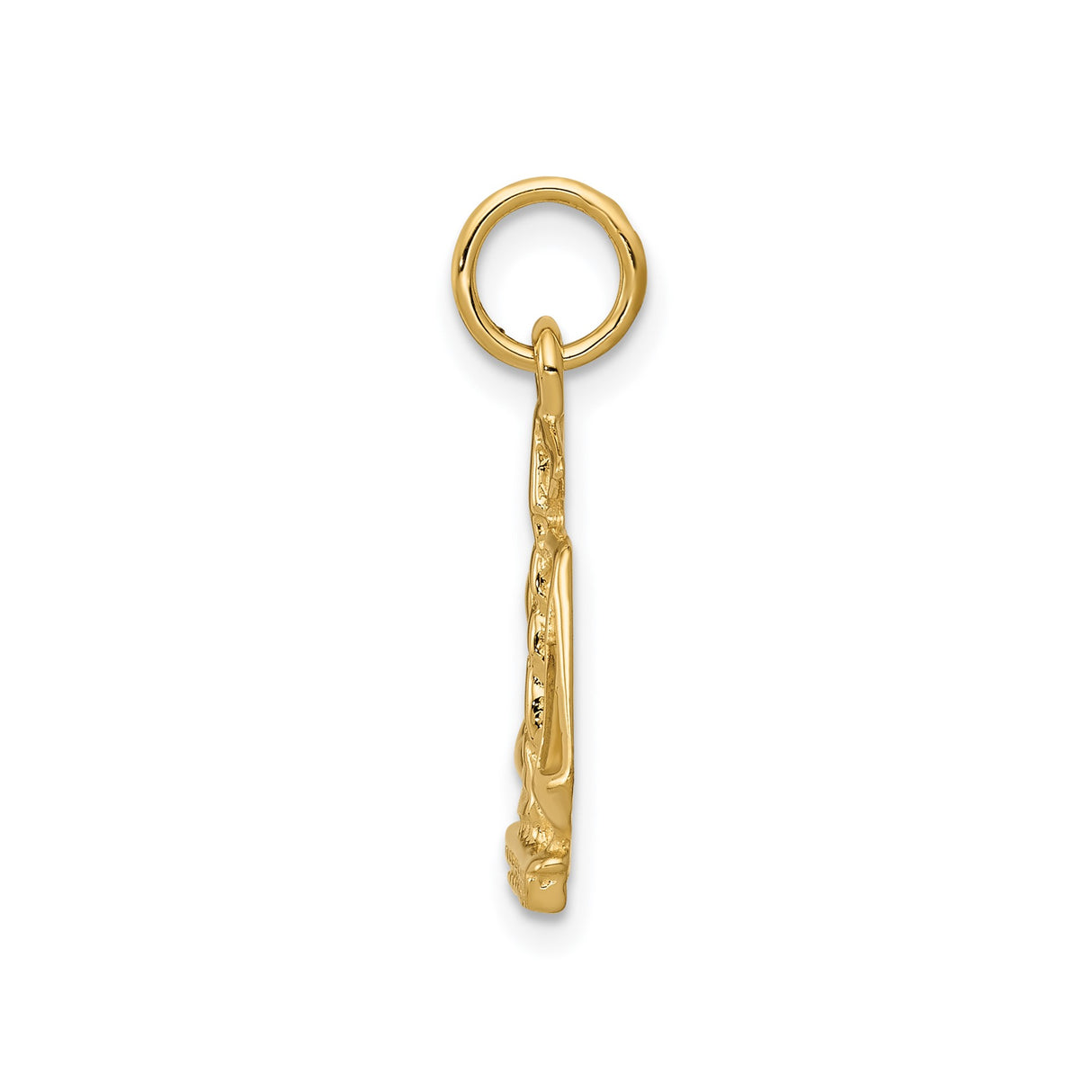 14k Yellow Gold Libra Zodiac Pendant with Balanced Scales Symbol for Women or Unisex