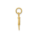 14k Yellow Gold Mezuzah Pendant, Jewish Torah Scroll Charm, Unisex Religious Jewelry