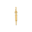 14k Yellow Gold Mezuzah Pendant, Jewish Torah Scroll Charm, Unisex Religious Jewelry