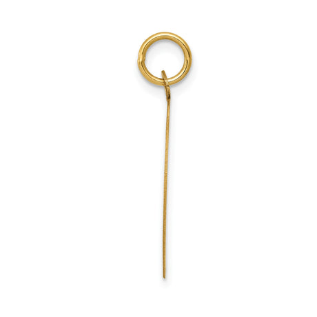 14k Yellow Gold Pendant with Las Vegas Dice Symbol, Round Medallion Charm