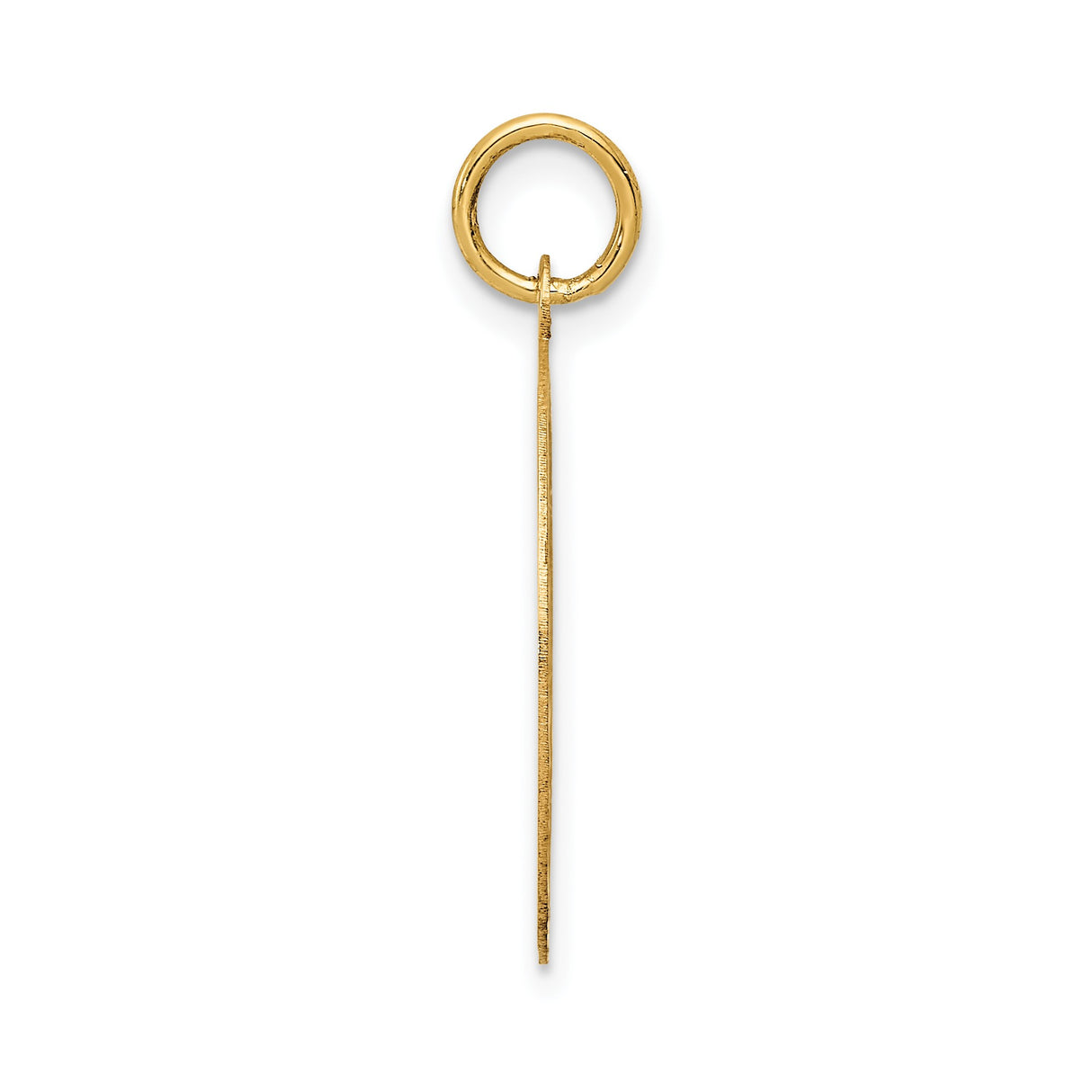 14k Yellow Gold Round Pendant with Merry Christmas Engraving and Holiday Bells