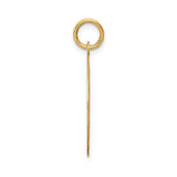 14k Yellow Gold Round Pendant with Merry Christmas Engraving and Holiday Bells
