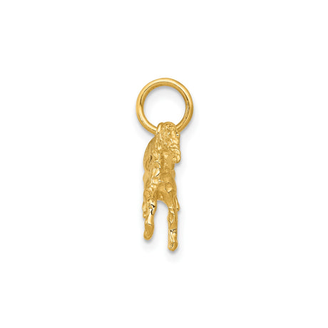 14k Yellow Gold Unicorn Pendant, Whimsical Fantasy Charm for Women or Girls