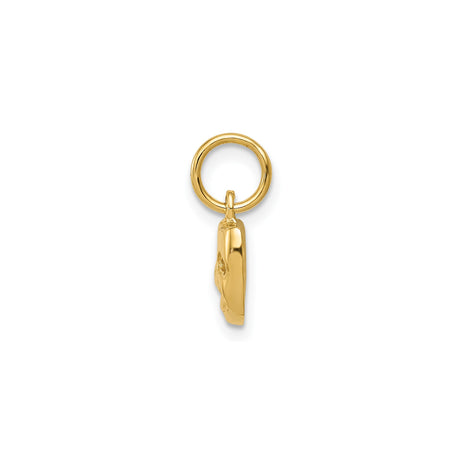 14k Yellow Gold Comedy and Tragedy Theater Mask Pendant, Performing Arts Charm