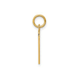 14k Yellow Gold Blackjack Playing Cards Pendant with Jack and Ace of Spades, Casino Style Charm