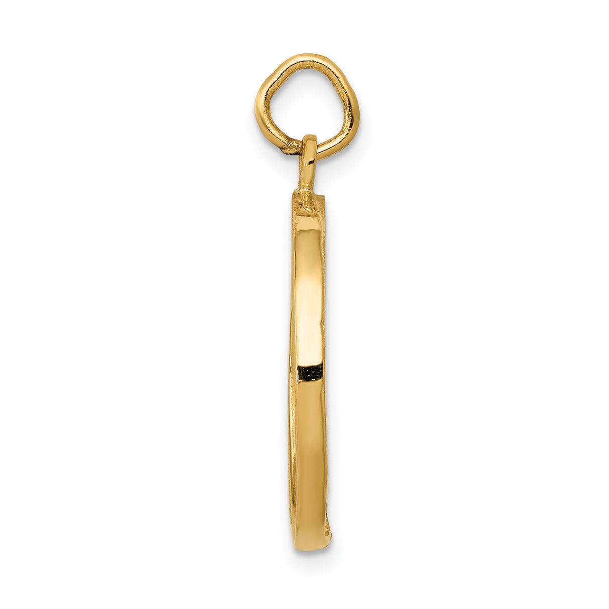 14k Yellow Gold Chicago Skyline Pendant with Cutout Cityscape Design