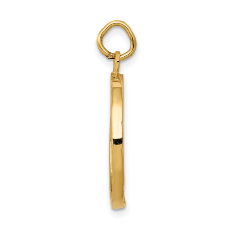 14k Yellow Gold Chicago Skyline Pendant with Cutout Cityscape Design