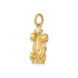 14k Yellow Gold Race Car Pendant, Formula One Style Charm for Men or Unisex