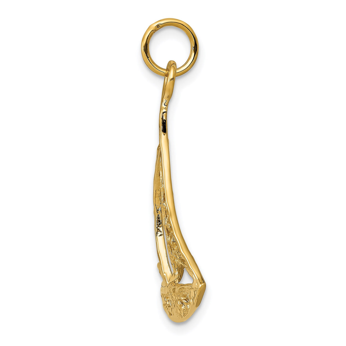 14k Yellow Gold Sailboat Pendant with Openwork Filigree Design, Nautical Coastal Theme