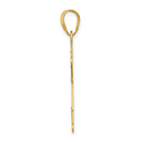 14k Yellow Gold Boy Pendant with Cap and Outstretched Arms Silhouette Charm